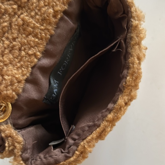 Hello 3 am Tan Fuzzy Crossbody Bag - Picture 16 of 16